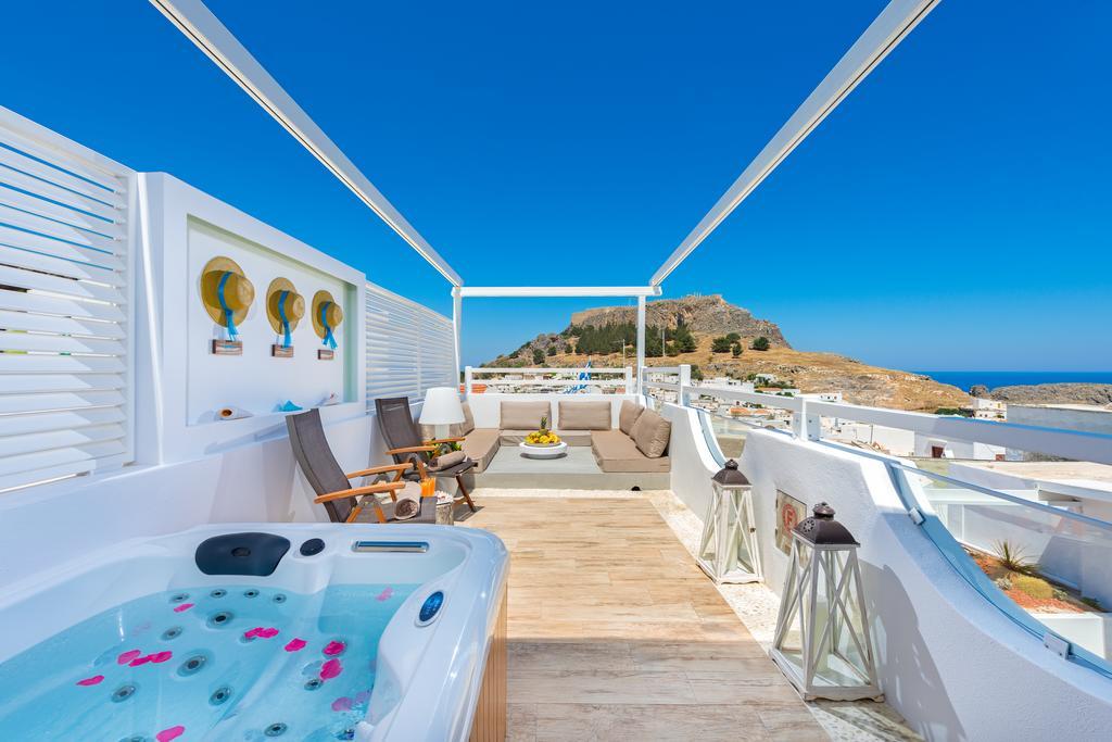 Lindos Allure Villa With Jacuzzi And Acropolis View!!! Екстериор снимка